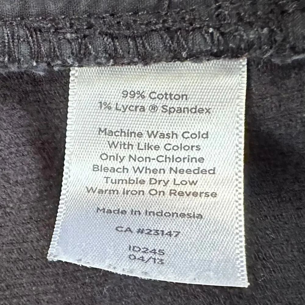 Talbots Curvy Straight Leg Corduroy Pants Black Size 12